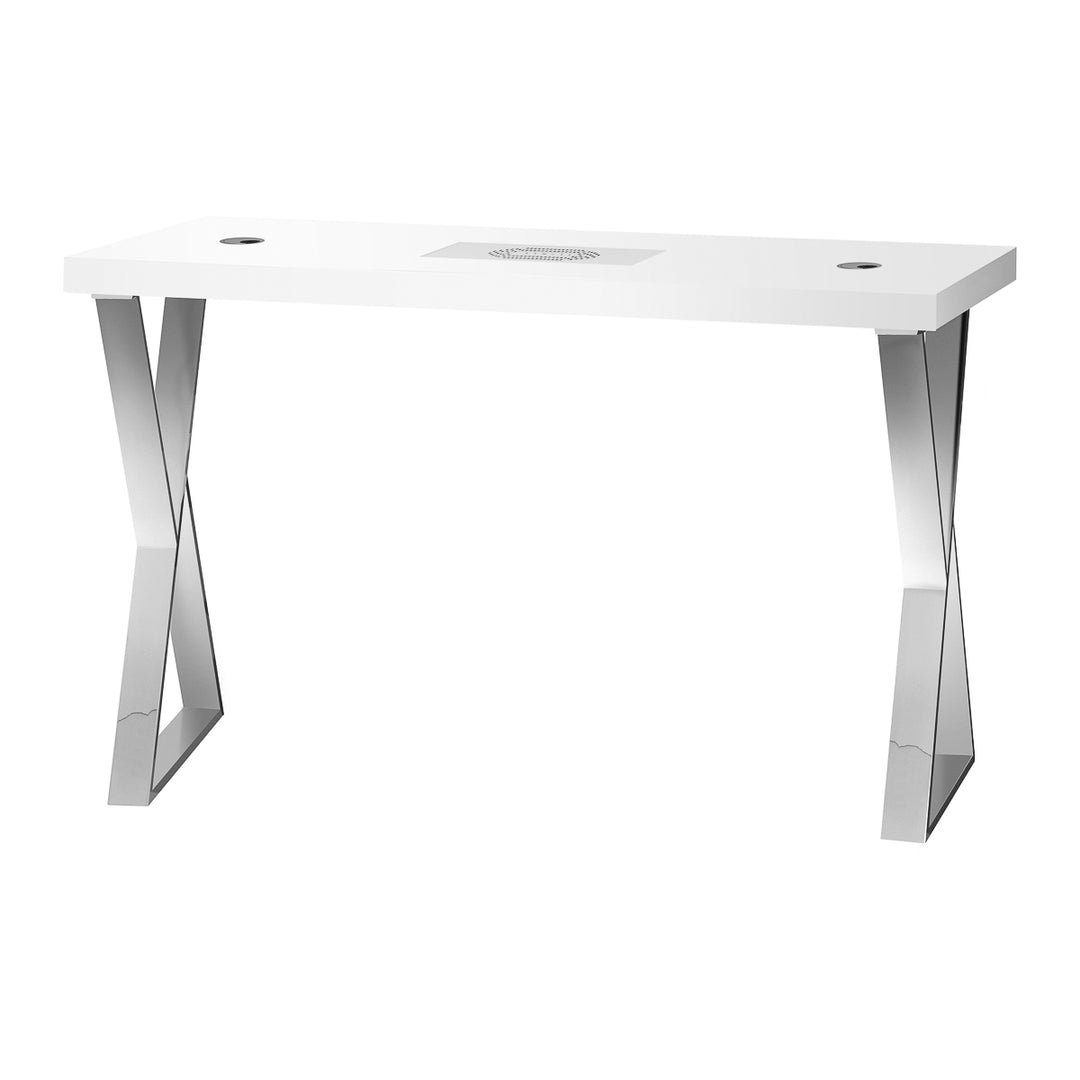 Mesa de Manicura Momo 04 Plata-Blanco con Aspiración 3