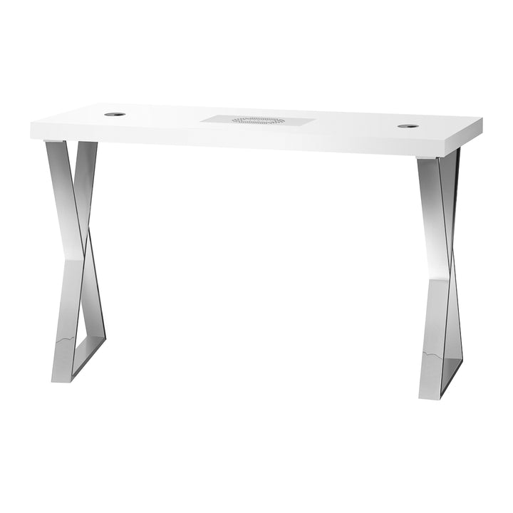 Mesa de Manicura Momo 04 Plata-Blanco con Aspiración 3
