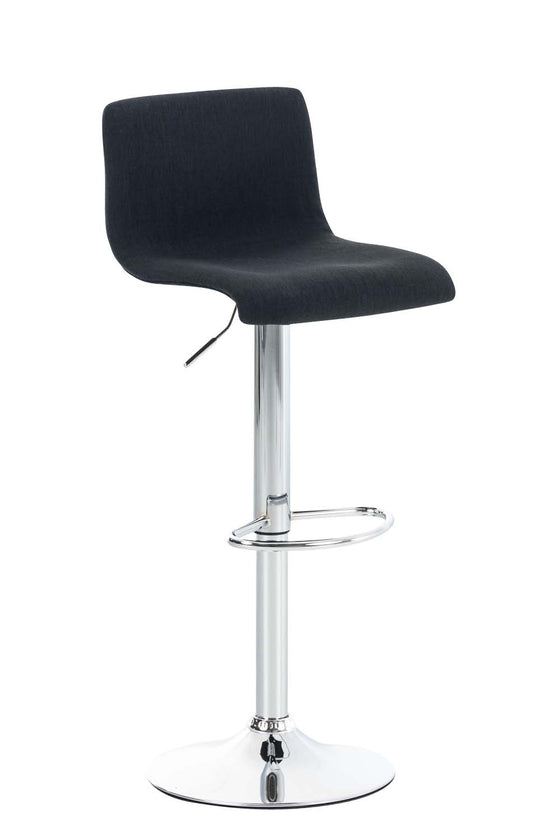 Taburete de Bar con Respaldo 105 Tela Negro