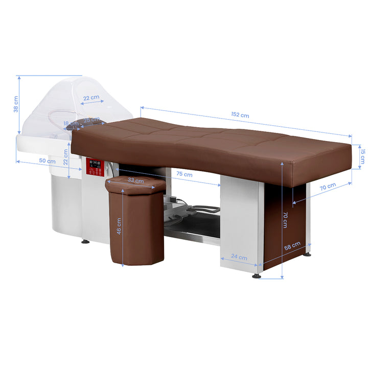 Unidad de Lavado Gabbiano Head Spa 017 Cama Marrón 18