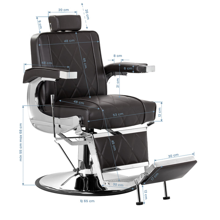silln de barbero hair system bm88066 marrn 14
