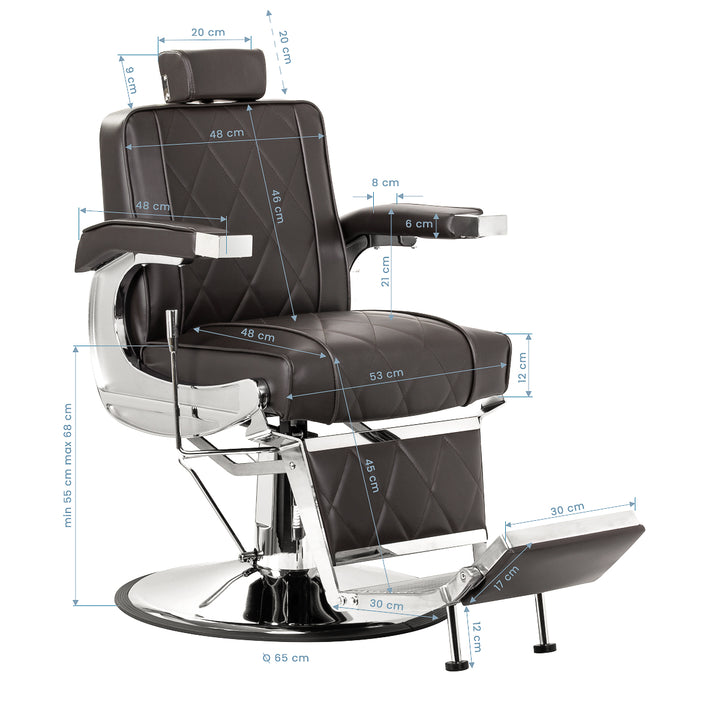 Sillón de Barberia Hair System BM88066 Marrón - imagen 14