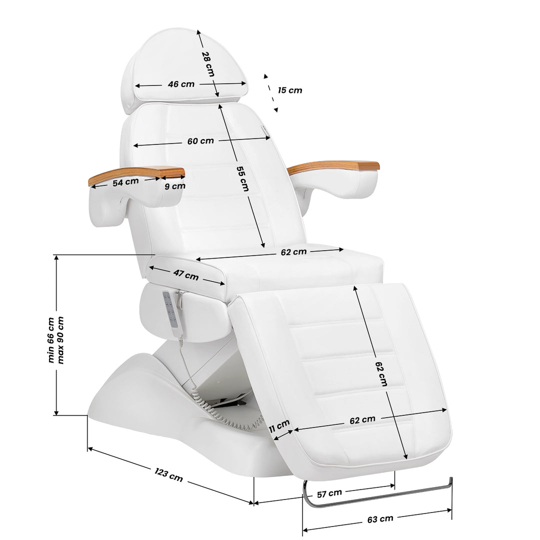 Sillón Estético Eléctrico Lux 4 Motores Blanco 17