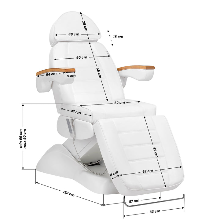 Sillón Estético Eléctrico Lux 4 Motores Blanco 17