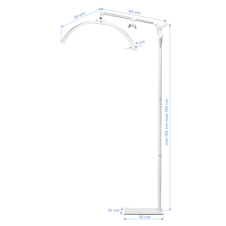 Lámpara Pestañas LED con Trípode y Color e Intensidad de Luz Ajustables Glow Blanca - imagen 11