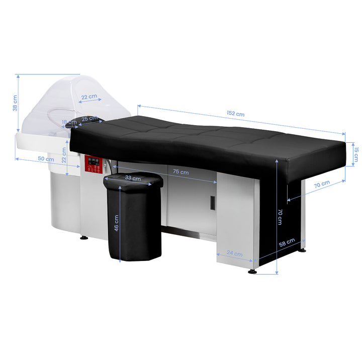 Unidad de Lavado Gabbiano Head Spa 017B Cama Negro 18