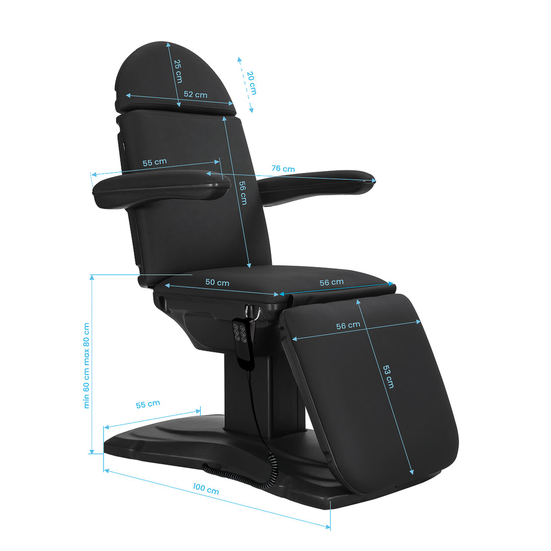 Sillón Estético Eléctrico Sillon Eclipse 3 Motores Negro 10