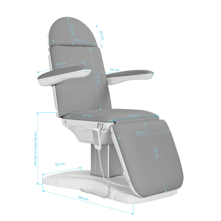 Sillón Estético Eléctrico Sillon Eclipse 3 Motores Gris 11