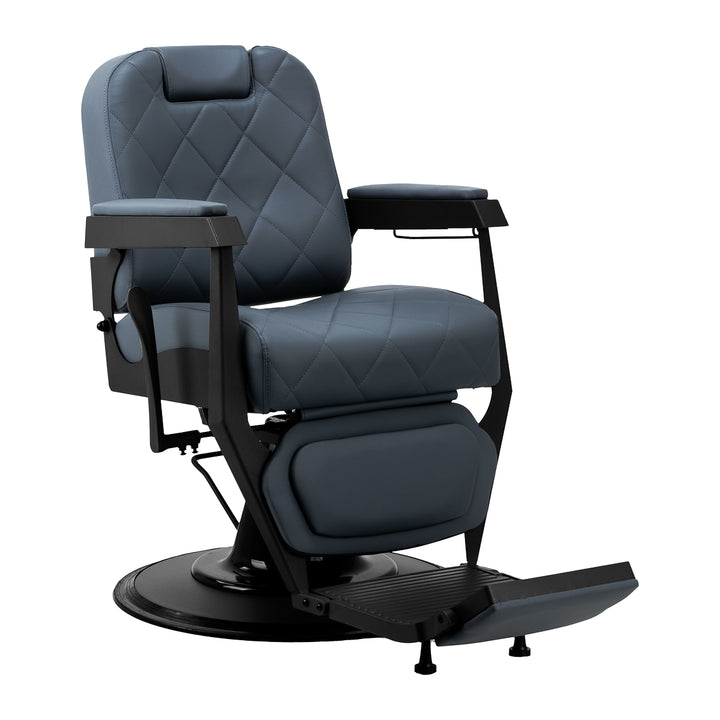 Sillón de Barberia Gabbiano Bruno Azul-Negro