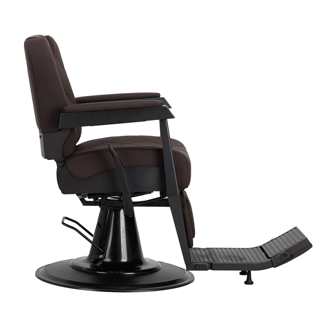 Sillón de Barberia Gabbiano Bruno Marrón-Negro - imagen 4