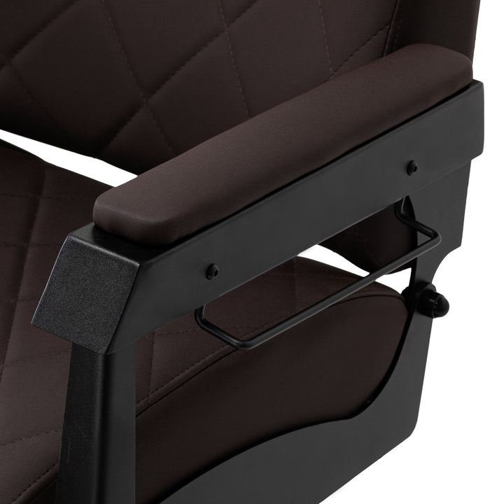 Sillón de Barberia Gabbiano Bruno Marrón-Negro - imagen 7