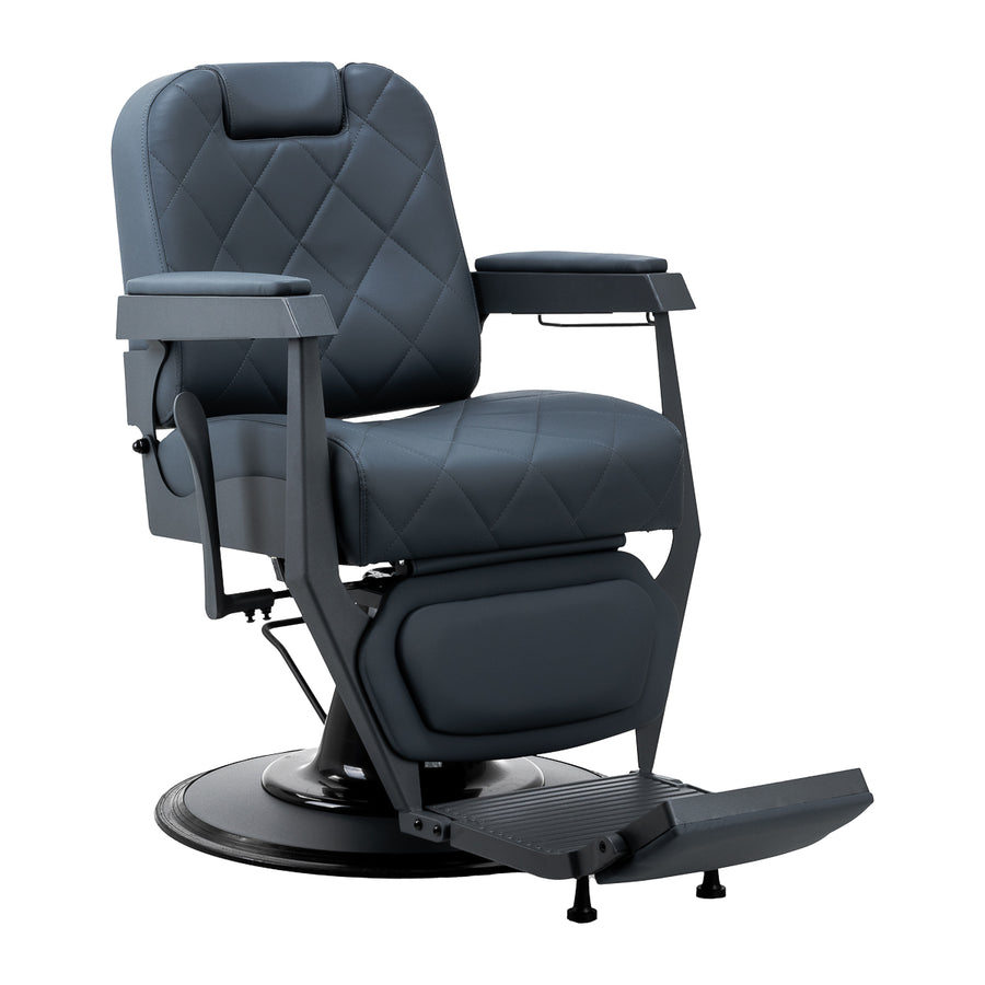 Sillón de Barberia Gabbiano Bruno Azul-Gris