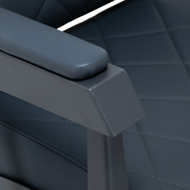 Sillón de Barberia Gabbiano Bruno Azul-Gris - imagen 6