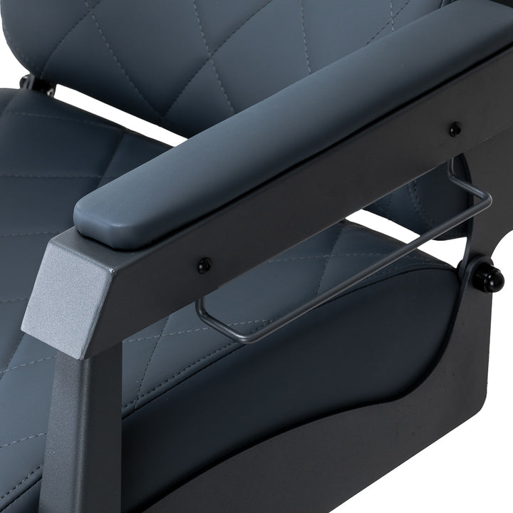 Sillón de Barberia Gabbiano Bruno Azul-Gris - imagen 7