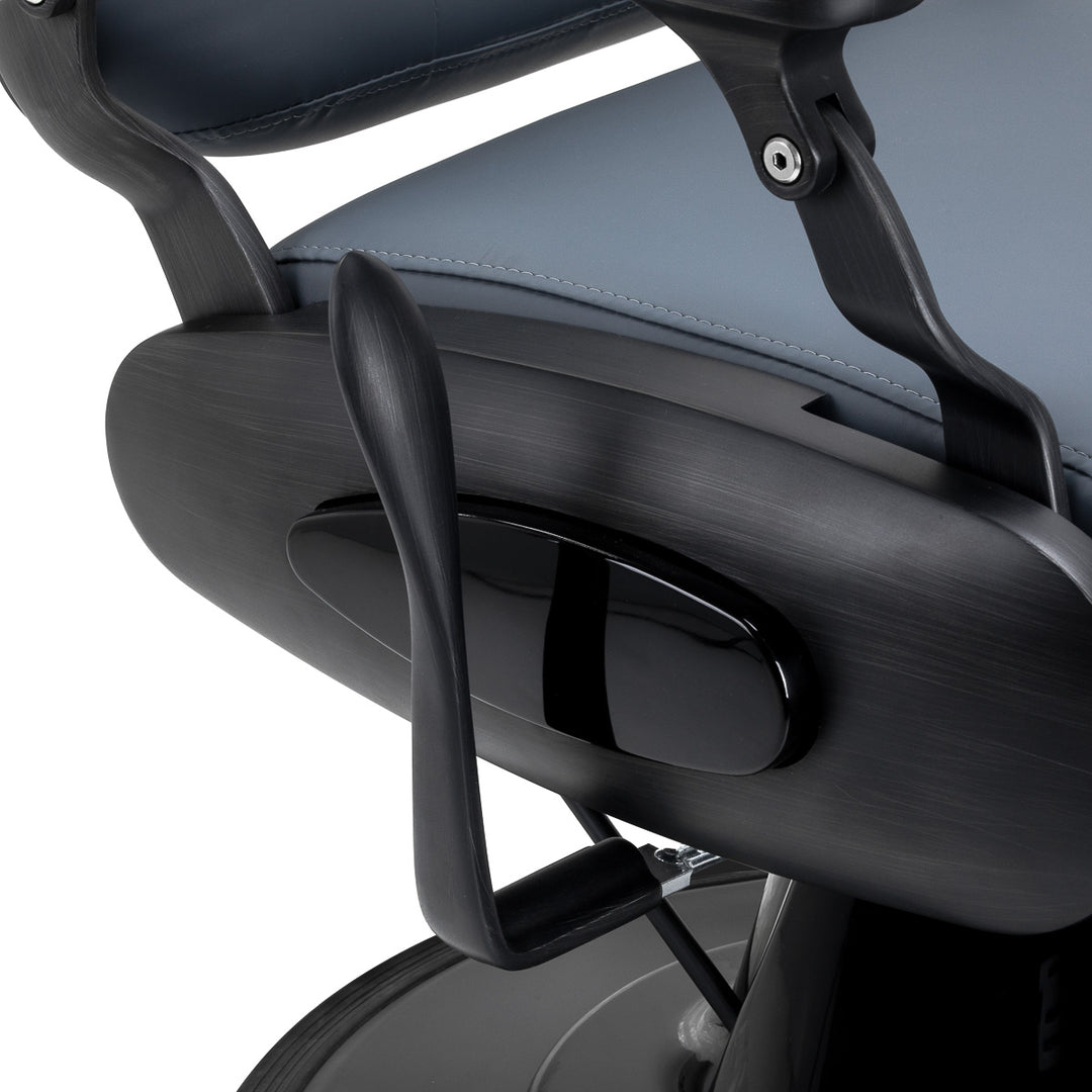 Sillón de Barberia Gabbiano Francesco Grafito‑Negro Cepillado - imagen 6