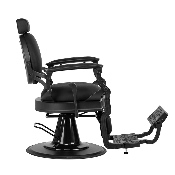 Sillón de Barberia Gabbiano Niccolo Negro‑Negro sin Botones - imagen 4