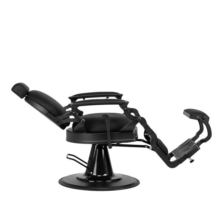 Sillón de Barberia Gabbiano Niccolo Negro‑Negro sin Botones - imagen 5
