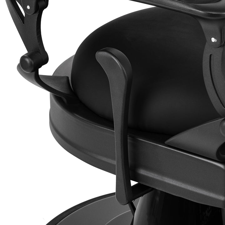 Sillón de Barberia Gabbiano Niccolo Negro‑Negro sin Botones - imagen 8
