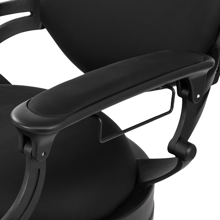 Sillón de Barberia Gabbiano Niccolo Negro‑Negro sin Botones - imagen 10