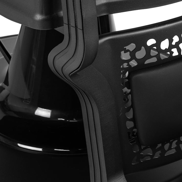 Sillón de Barberia Gabbiano Niccolo Negro‑Negro sin Botones - imagen 11