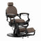 Sillón de Barberia Gabbiano Niccolo Marrón‑Negro sin Botones