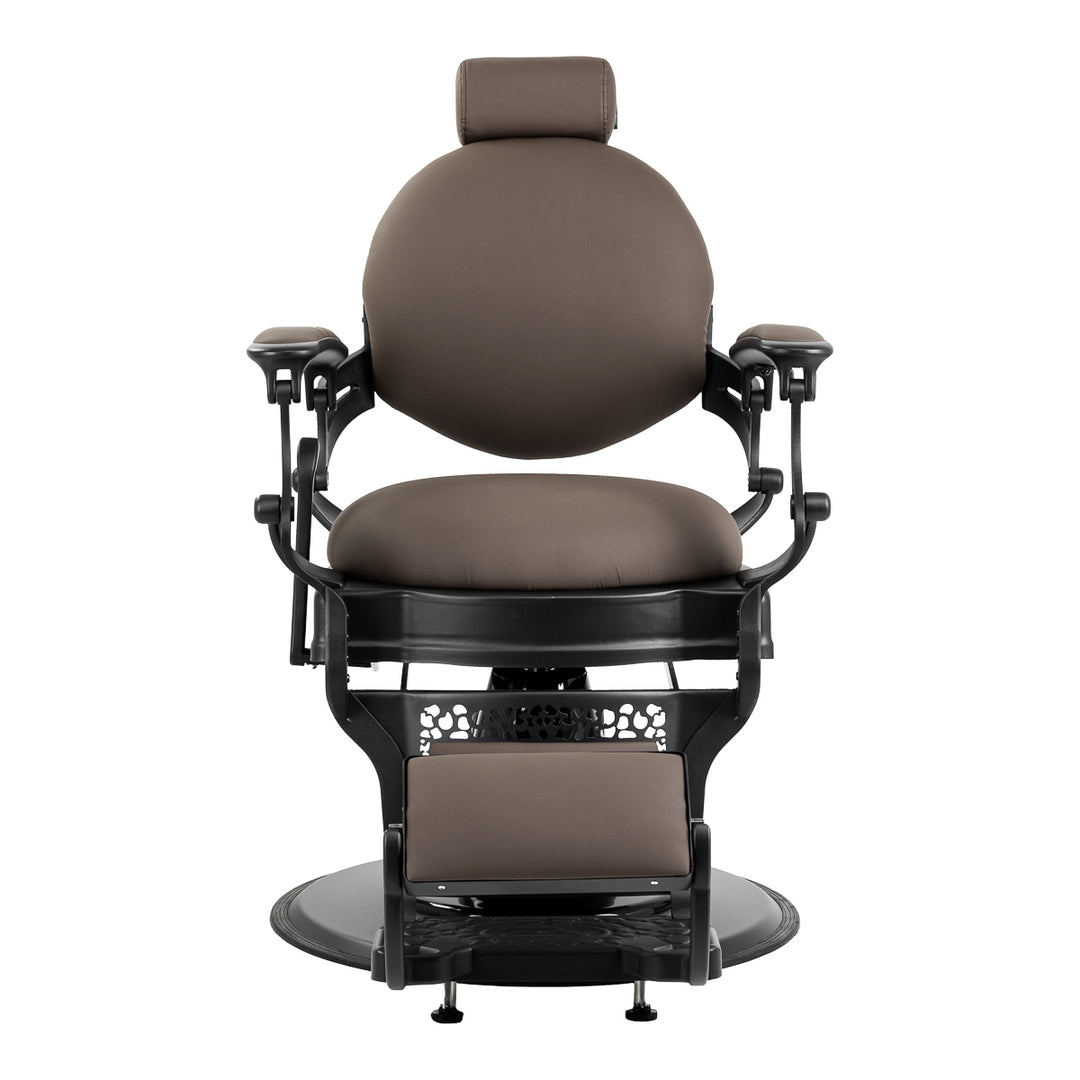 Sillón de Barberia Gabbiano Niccolo Marrón‑Negro sin Botones - imagen 2