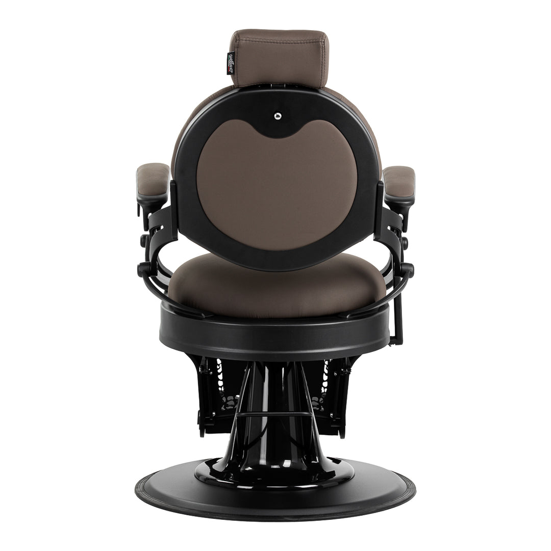 Sillón de Barberia Gabbiano Niccolo Marrón‑Negro sin Botones - imagen 3