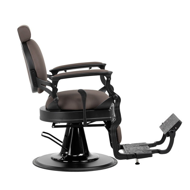 Sillón de Barberia Gabbiano Niccolo Marrón‑Negro sin Botones - imagen 4