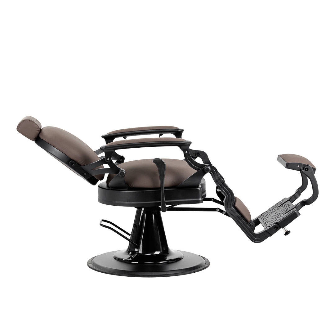 Sillón de Barberia Gabbiano Niccolo Marrón‑Negro sin Botones - imagen 5