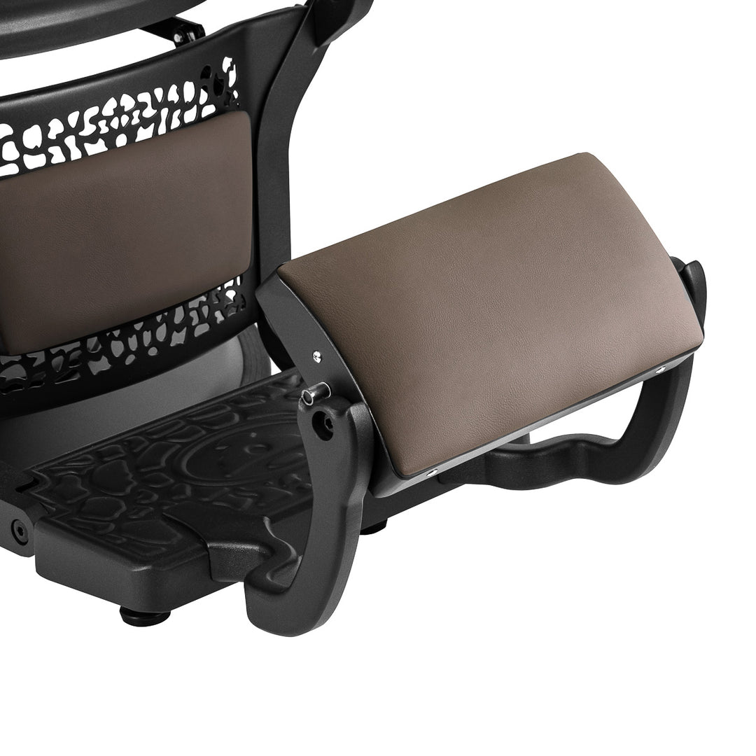 Sillón de Barberia Gabbiano Niccolo Marrón‑Negro sin Botones - imagen 6