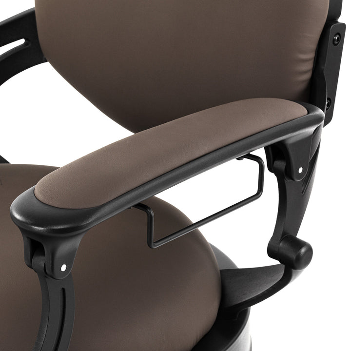 Sillón de Barberia Gabbiano Niccolo Marrón‑Negro sin Botones - imagen 10