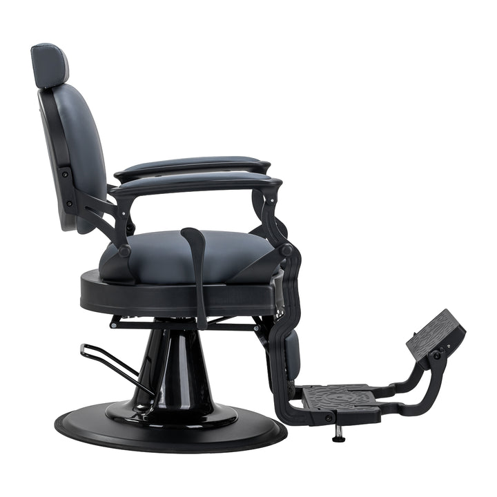 Sillón de Barberia Gabbiano Niccolo Grafito‑Negro sin Botones - imagen 4