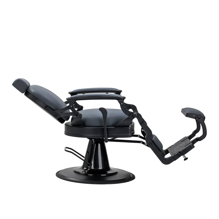 Sillón de Barberia Gabbiano Niccolo Grafito‑Negro sin Botones - imagen 5