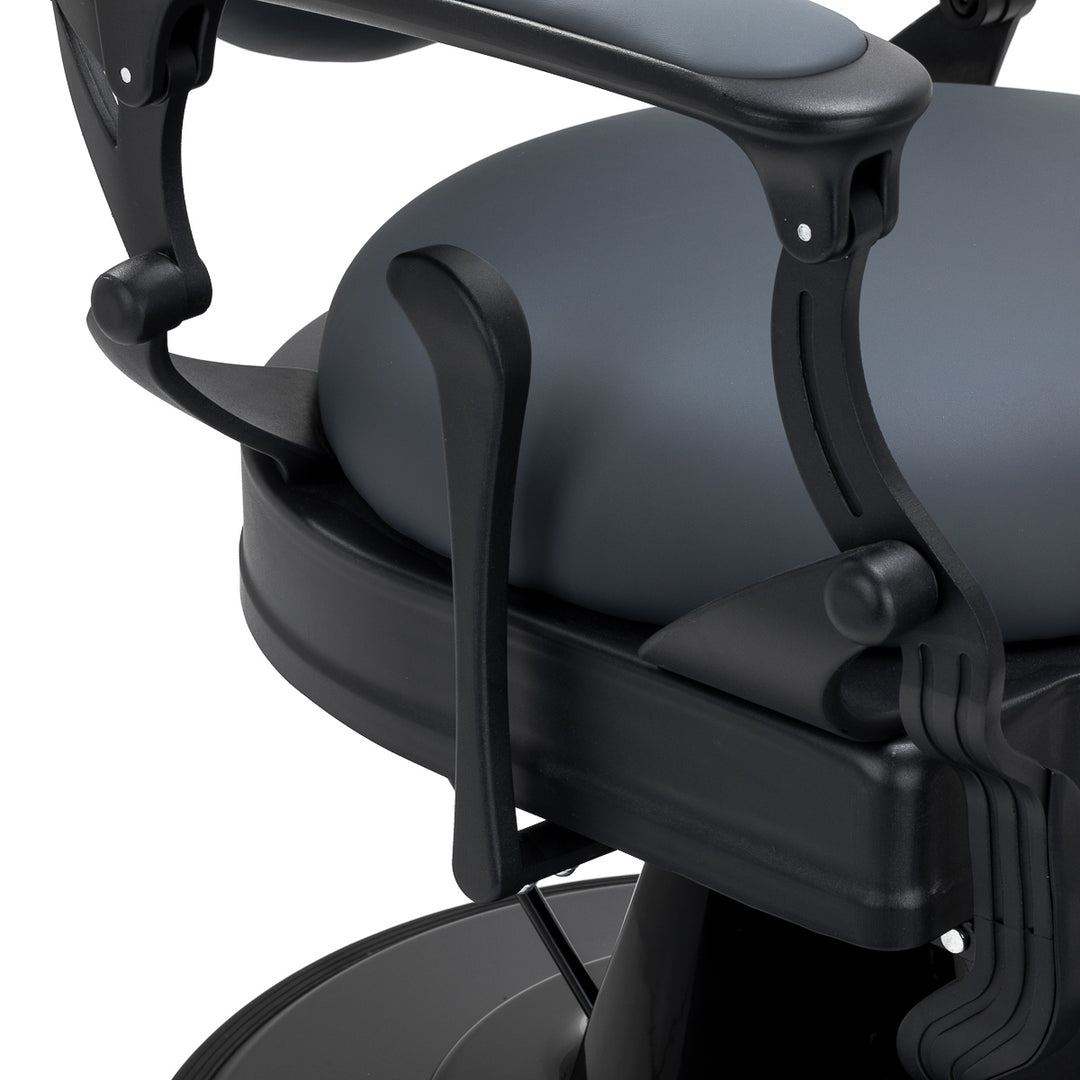 Sillón de Barberia Gabbiano Niccolo Grafito‑Negro sin Botones - imagen 8
