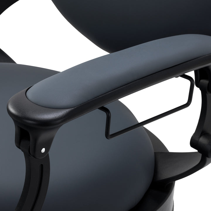 Sillón de Barberia Gabbiano Niccolo Grafito‑Negro sin Botones - imagen 10