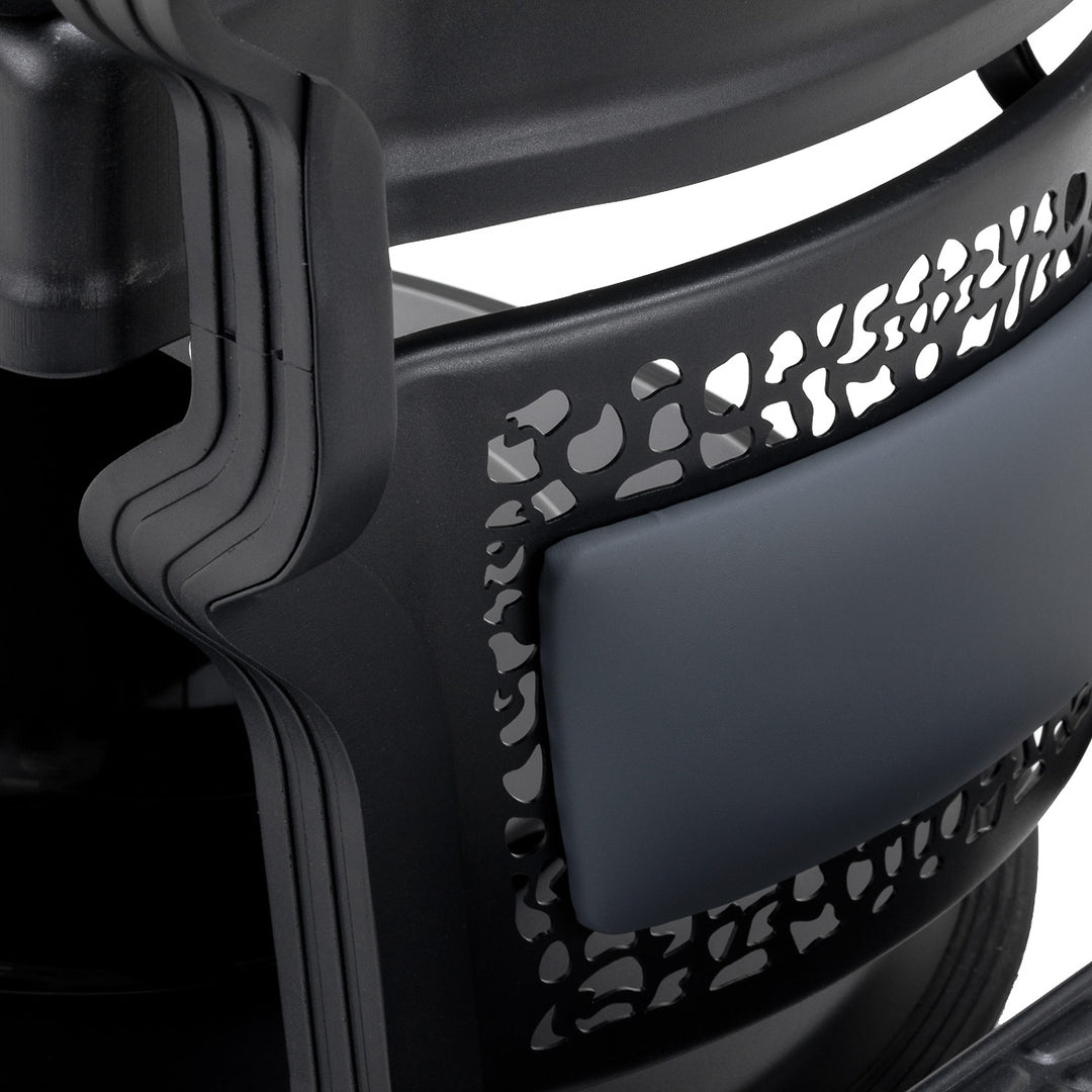 Sillón de Barberia Gabbiano Niccolo Grafito‑Negro sin Botones - imagen 11