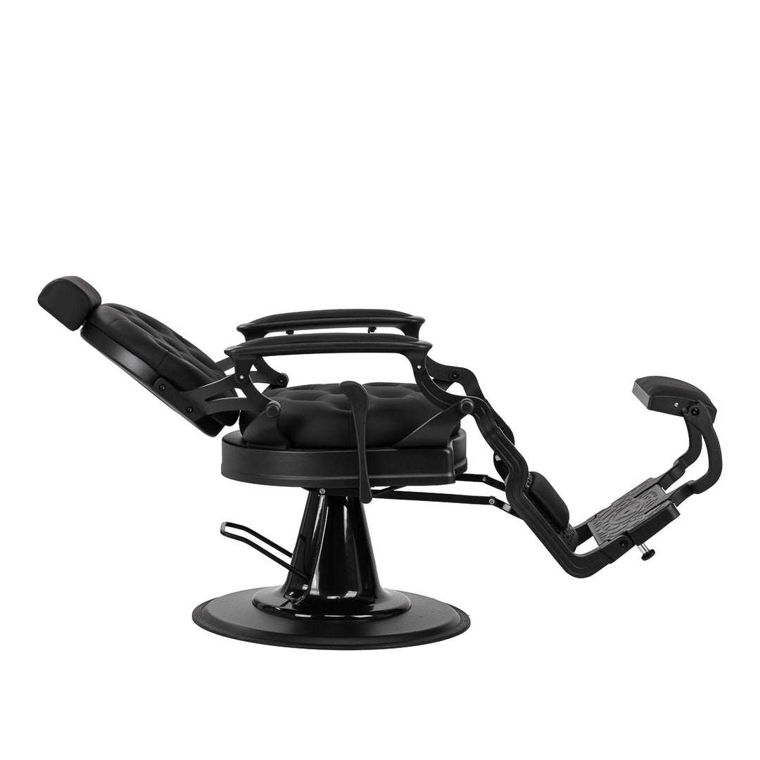 Sillón de Barberia Gabbiano Niccolo Negro-Negro - imagen 5