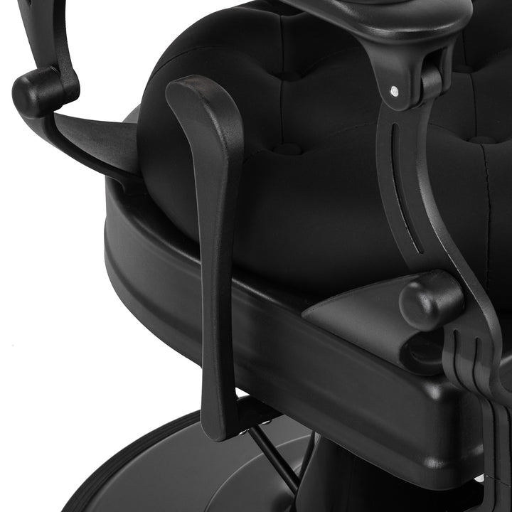Sillón de Barberia Gabbiano Niccolo Negro-Negro - imagen 8
