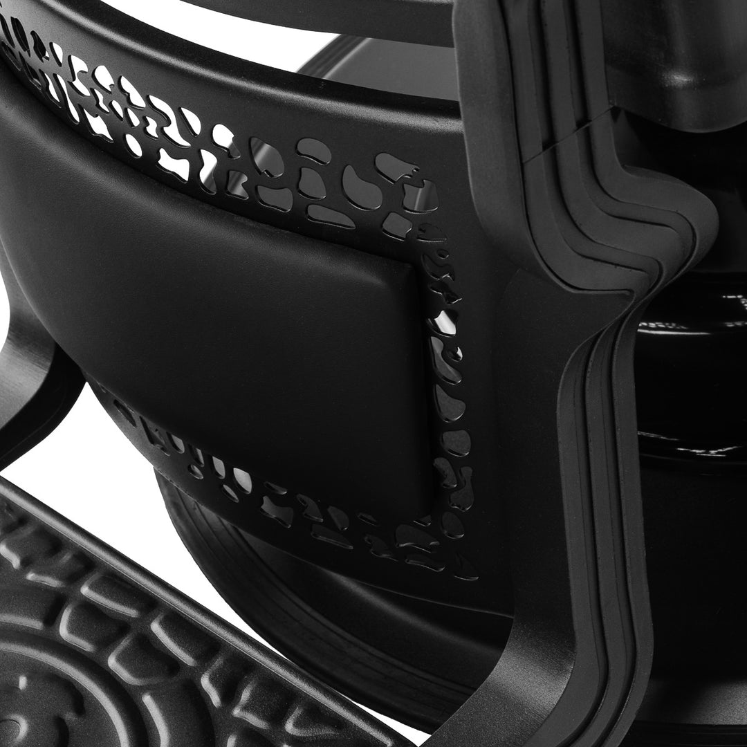 Sillón de Barberia Gabbiano Niccolo Negro-Negro - imagen 11
