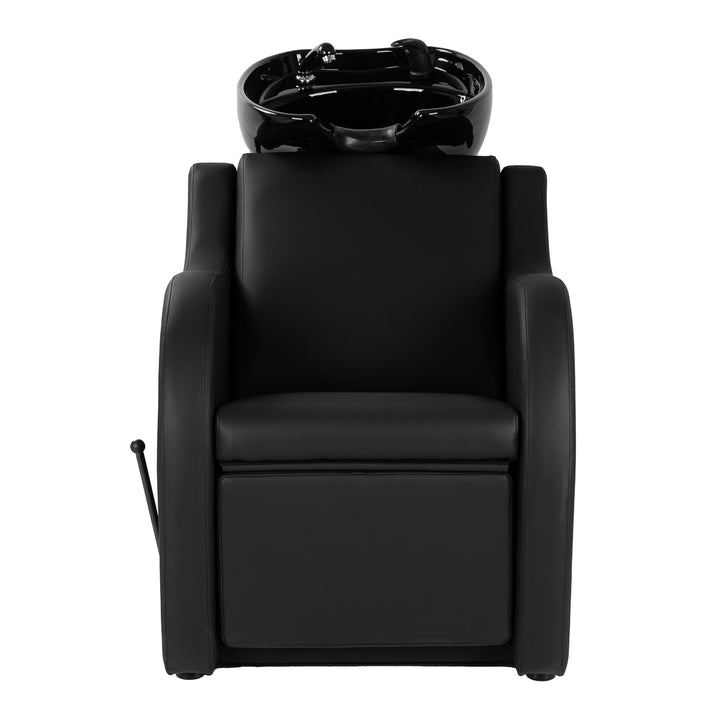 Unidad de Lavado Gabbiano Carmen con Reposapiés Ajustable Negro 5