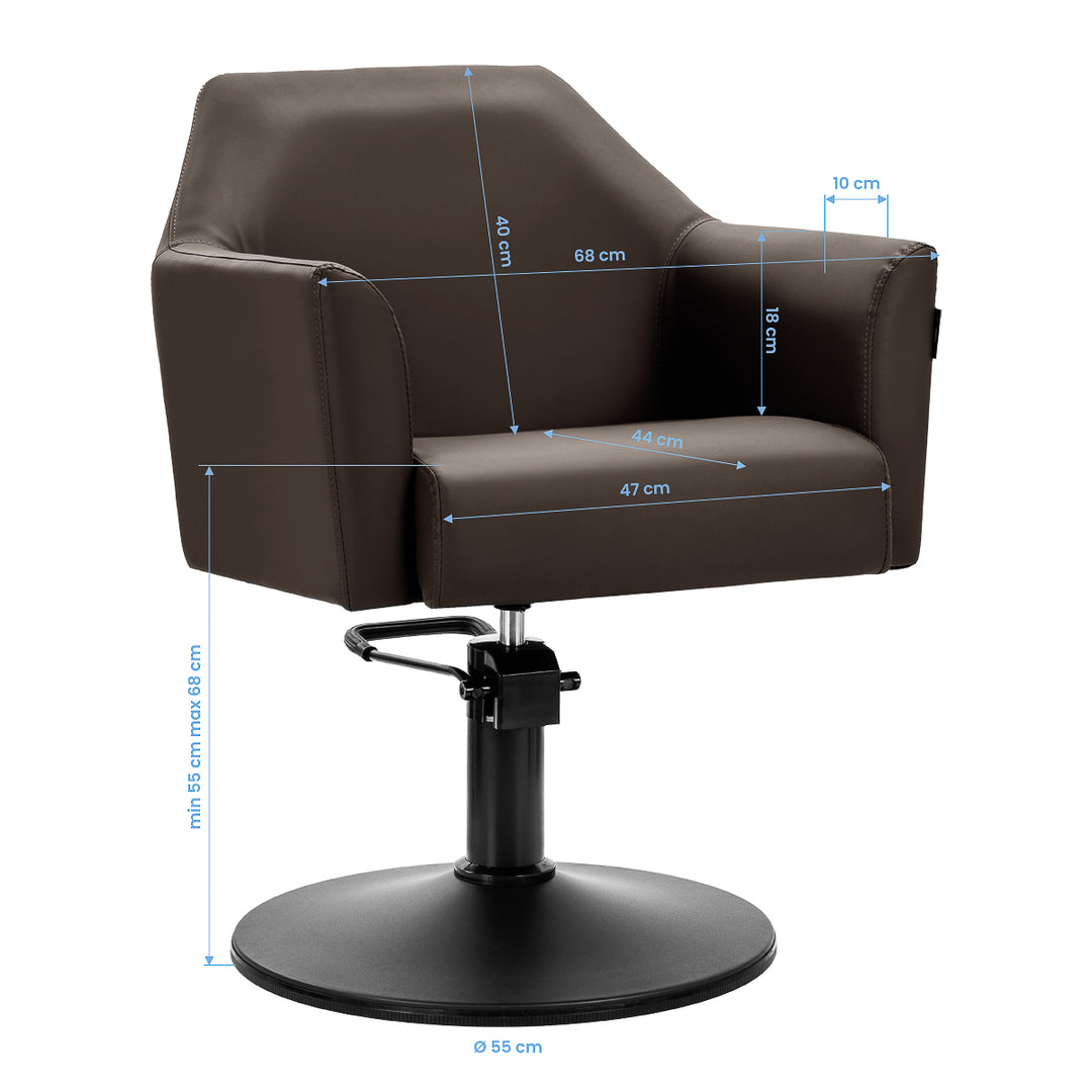 Silla de Peluquería Gabbiano Davos Marrón 8
