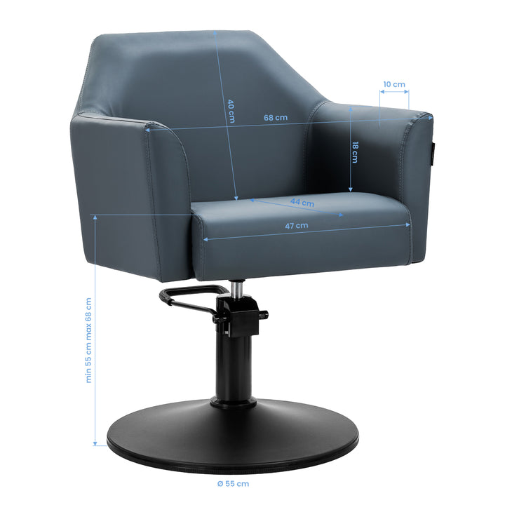 Silla de Peluquería Gabbiano Davos Grafito 8
