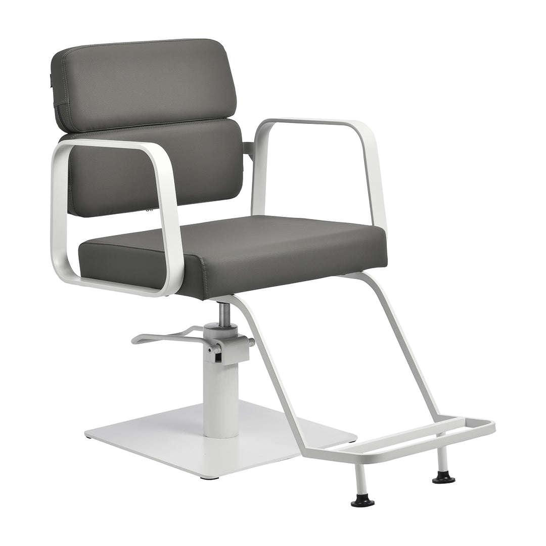 Sillón de peluquería Gabbiano Porto Gris-Blanco