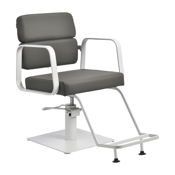 Sillón de peluquería Gabbiano Porto Gris-Blanco