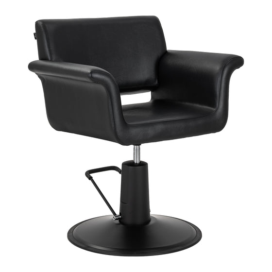 Sillón de peluquería Gabbiano Lucca Negro-Negro
