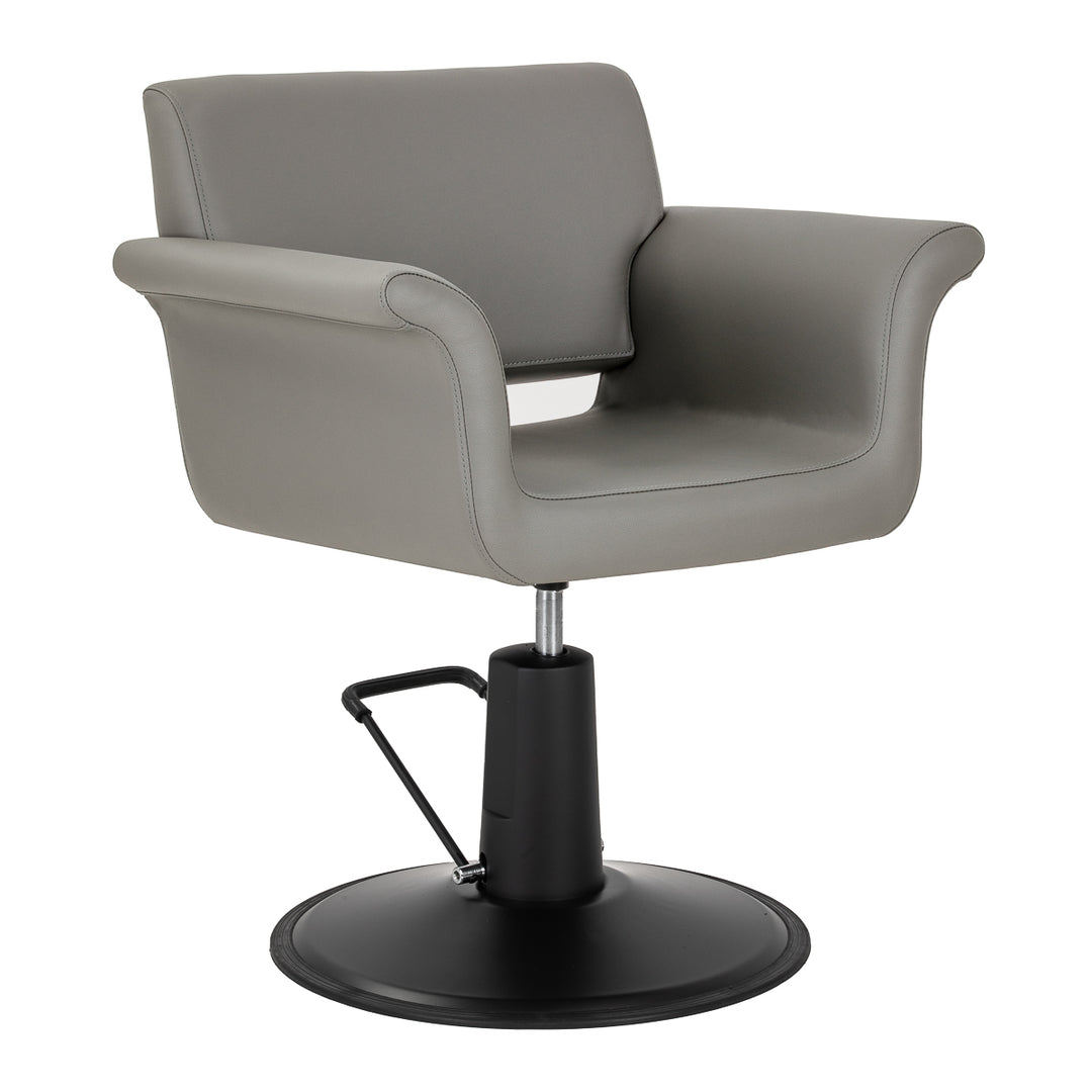 Sillón de peluquería Gabbiano Lucca Gris-Negro