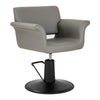 Sillón de peluquería Gabbiano Lucca Gris-Negro