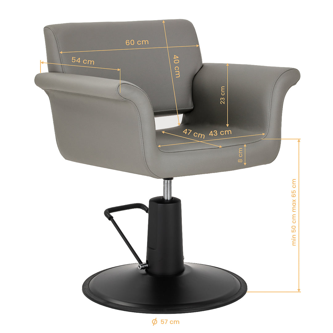 Sillón de peluquería Gabbiano Lucca Gris-Negro - imagen 9