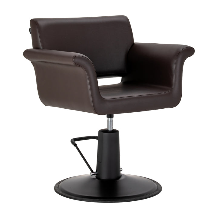 Sillón de peluquería Gabbiano Lucca Marrón-Negro