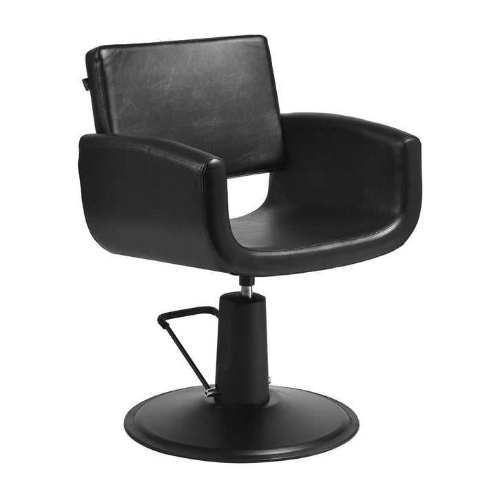 Sillón de peluquería Gabbiano Mataro Negro-Negro